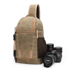 إكسسوارات حقيبة الكاميرا Batik Canvas مقاومة للماء الكاميرا حبال الظهر على ظهره Multifuncter Messenger Bag Canon Nikon DSLR Camera Bag HKD230817