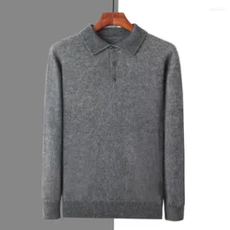 Мужские свитера Beliarst 2023 Осень/Зимняя одежда для рубашки поло кашемирового свитера вязаная гимна