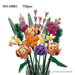 Blocks moc romântico rosa amor flores flores de buquê Blocks compatíveis 10280 Dia dos namorados Presente de flor para brinquedos de namorada no estoque R230817