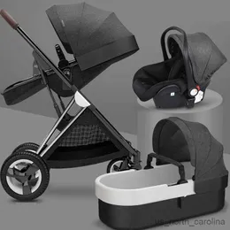 Kinderwagen# Luxus Baby Kinderwagen High Landscape Baby Kinderwagen Reisewagenwagen Korb Baby Autositz Baby Kinderwagen R230817