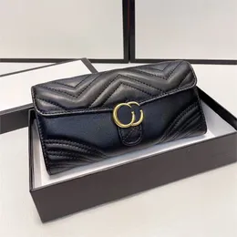 2023 Luxury plånböcker Korthållare Kvinna Mens Long Short Wallet Designer Mini Purse Handväska Kopplingsväskor äkta läder guldbokstav
