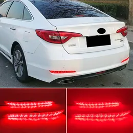 LED -bakre stötfångare reflektorljus för Hyundai Sonata 9: e 2015 2016 2017 Stop Brake Tail Light Fog Lamp med blinkers