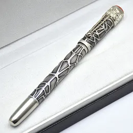 Begränsad utgåva Heritage Series 1912 Piston Fill Fountain Pen Unikt Metal Spider Relief Office Writing Rollerball Pen Hög kvalitet