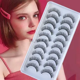 Falska ögonfransar DevoService Lashes 10pairs 3D Sexig Mink False Eyelashes Faux Cils Natural Handmade Reusable Lashes Extensions Makeup Wholesale HKD230817