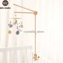 Детский деревянный колокол кронштейна подвесная игрушечная вешалка для детской кроватки для кровати колокольчика деревянная игрушка ракета держатель под держателем рук HKD230817