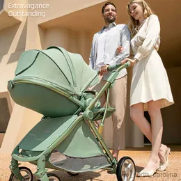 Strollers# Travel portably Baby stroller Can Ultralight folded children's Trolley car years High view Four wheels Newborn Baby Cart R230817
