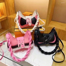 Fashion Half Moon Tote Handbag Unique Women Shoulder Bag With Chain Luxury Design Crossbody High Quality Purses