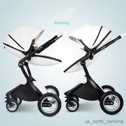 Luxury Leather Baby Stroller Two Way 2024 Model