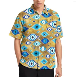 Men's Casual Shirts Matiasma Evil Eye Greek Mati Mataki Vacation Shirt Hawaii Fashion Blouses Man Pattern Big Size