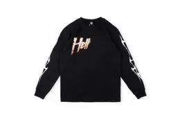 Mens Long T Shirts Women Long Sleeve Luxurys Designers Hellstar Studios Records Crewneck Tee Print Men Casual Long Sleeve Street Designer Long Top