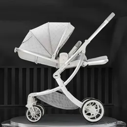 Carrinhos de bebê# carrinho de bebê leve cabine viajando bebê kinderwagen carruagem de carruagem de alta vista alta rodas carrinho r230817