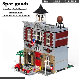 ブロックスポット84004消防隊の建物教育ツール15004 10197子供モデルクリスマスおもちゃ230816