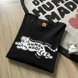 Herr t-shirts god kvalitet 2022 mänskliga tillverkade mode tröjor män 1 1 människa gjorda svarta tiger kvinnor par långärmad streetwear t-shirt