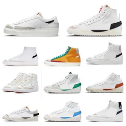 Trainers Blazer Mid 77 High Casual Shoes Mens Women Low Blazers OG Vintage Jumbo Black White Blue Green Red First Use Runner Indigo Multi Suede Designer Sneakers S9
