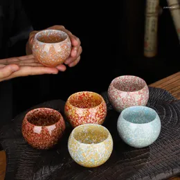 컵 접시 kiln change ceramics 일본 벚꽃 건설 차 세트 마스터 컵 대형 창조적 싱글