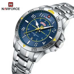 その他の時計Naviforce Brand Design Men Business Sport Stainless Steel Waterproof Luxury Quartz Wristwatches Relogio Masculino 2023 230816