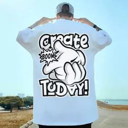 Erkekler Tişörtler Anime Parmak Bom Grafiği Erkekler İçin Yaz Büyük Boy Retro Teste Homme Hip Hop Moda Y2K Street Giyim Tee Tops 230816