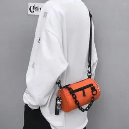 Duffel Bags Мужская модная марка маленькая сумка для плеча вставлена ​​персонализированная цепь повседневное крестообразное тело