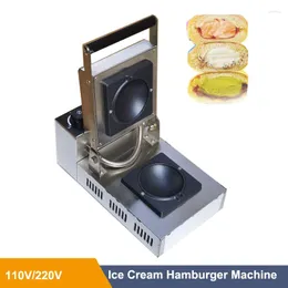 Ekmek Yapımcıları 110V/220V 600W Elektrikli Dondurma Pres Hamburger Ticari Yalıtım Makineleri Kremler Makinesi