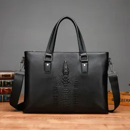 Men's Bag Genuine Leather Briefcase Business Head Layer Cowhide Handbag One Shoulder Handheld Crossbody 230817