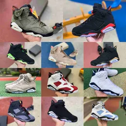 Jumpman Oreo Men High Sports Basketball Shoes 6 6s Black Infrared Silver Midnight Midnight University Retros Blue UNC Carmine Bordeaux Trainers Sneakers S12