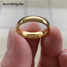 Pierścienie opaski 2 mm 4 mm damskie damskie pierścionki z węgliki wolframowej złoto kolor ślubny kopuła polerowana komfort dopasowanie 230816