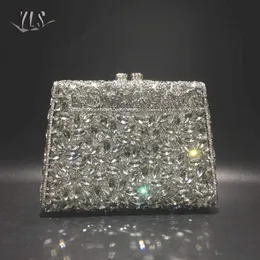 Torby wieczorowe słynne designerskie luksusowe srebrne diamenty Minudiere Clutch Women Party Wedding Cocktail Torebka Bridal Crystal torebka 230817