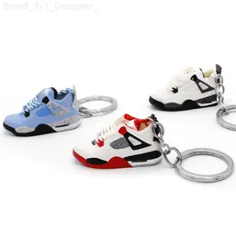 2022 Creative Designer 3D Sports Sneaker Shoes Keychains Men Women Mini Cute Basketball Key Chain Car Keyring Bag Pendant Gift Multi Colors L230817
