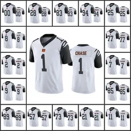 Cincinnati''bengals''men 2 Evan McPherson 9 Joe Burrow 89 Drew Próbka 1 Ja'marr Chase Women Youth'nfl White Custom Color Rush Limited Jersey