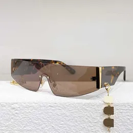 Квадратные солнцезащитные очки Женские дизайнерские солнцезащитные очки жемчужной цепь DG4429