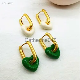 Charm Kshmir European и American Simple Temprament Retro серьги Две моды женщины красные серьги в форме сердца украшения 2022 J230817