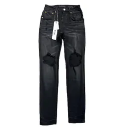 designer jeans lila jeans designer byxor smala fit rippade jeans retro casual utomhus tröjor mode jogger ren färg mode vintage svart hål jeans