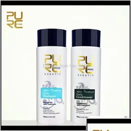 Condizionatore di shampoo PURC Shampoo per capelli quotidiani e balsamo per raddrizzare la riparazione levigante Care dei peli maschile 2pcsset 200ml v dhmd5