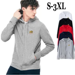 Men's Hoodies Sweatshirts Long sleeve Zipper sweater Leopard Tiger Head Casual Breathable comfortable Stretch Cotton Fit Style Top Male Size S-3XL GG518
