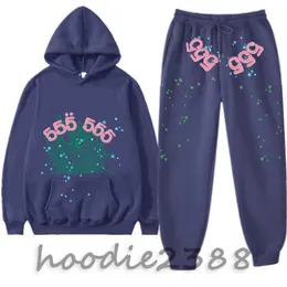 Mehrere Farbschemata sind erhältlich Hip Hop Athleisure Anzug junger Schläger 555 Frauen Frauen Hoodie Hochwertige Schaumdruckspinnen Spinnen Web Grafik Pink Sweatshirts Pullovers