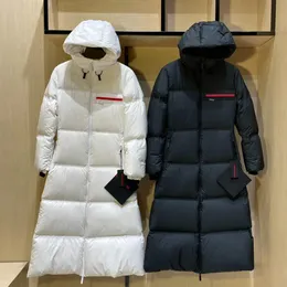 Mulheres longo para baixo parkas jaqueta designer downs senhoras super grosso com capuz casacos de algodão manter quente topos roupas de qualidade tamanho sml