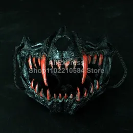 Maschere per feste di Halloween horror cranio maschera anime drago Dio werewolf night fork tigre a metà faccia di ruolo giocando a palloni da palla oggetti di scena 230816