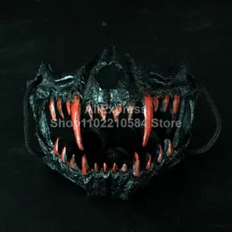 Partymasken Halloween Horrorschädel Maske Anime Dragon Gott Werwolf Nacht Fork Halbgesicht Rollenspiele Party Ball Kostüm Requisiten 230816