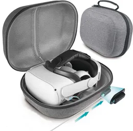 VRAR Accessorise Storage Bag för Oculus Quest 2 Hard Bärande Case Travel Portable Box med laddningsport för Quest 2 Elite Strap Accessories 230817