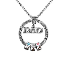 Chokers Anpassa halsband för pappa Anpassade namn Birthstone Anpassade smycken Father's Day Gift 230817