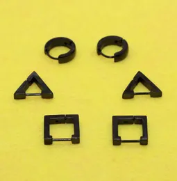 Orecchini a cerchio 3PAIRS/SET BREVE CLASSO CLASSICO GEOMETRICA PIATTO ALLA IN ACCIAIO IN INSIO