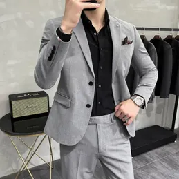 Herrenanzüge (Jacke Hosen) High-End-Marke Boutique Modes Mody Color Mens Casual Business Suit 2-Piece Set Bräutigam Hochzeitskleid