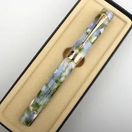 분수 펜 Jinhao Centennial 100 Fountain Pen 18kgp Golden Plated M Nib Resin Ink Pen 컨버터 비즈니스 사무실 선물 펜 230816