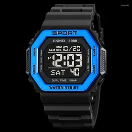 Zegarek skmei oryginalne zegarki zegarki męskie marka Waterproof Sportsiewartch luksusowy stopwatch data mody cyfrową moda cyfrowa