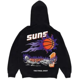 Warren Street Suns Basketball Hooded Hoodies Lotas Womens Fashion Streetwear Pullover Sweatshirts Top Clothing WOEX