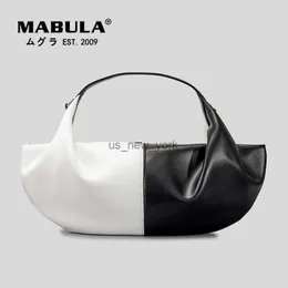 Hobo mabula di grande capacità Donne Borse tote patchwork Stilish borse a tracota hobo casual semplici padelle in pelle morbida per spalla in pelle morbida hkd230817