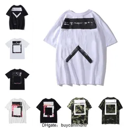 Summer T Shirt Mens Womens Designersoff T-shirts Loose Tees Tops Man Casual Luxurys Clothing Streetwear Shorts Sleeve Polos Tshirts Size S-X Offs Black White D43b