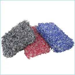 Car Sponge Soft High Density Cleaning Super Wash Cloth Microfiber Towel Blockcar Drop Delivery Mobiles Motorcycles Care Dhlcp