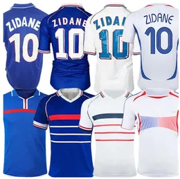 Franch Retro 1998 2018 Mistrzowie Mistrzostw Świata Vintage Zidane Henry Maillot de Foot Trezeguet Soccer Jerseys Djorkaeff Finals 2000 2006 Koszulki piłkarskie