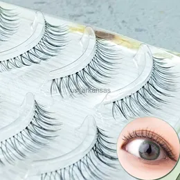 Falsche Wimpern unsichtbare klare Band falsche Wimpern japanische koreanische Stile gefälschte Wimpern für asiatische Augen sehr natürlich aussehend Nackt Make -up KurzhK -230817